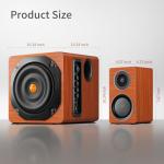 Computer Gaming Speaker System with Subwoofer, PC Desktop Monitor Surround Sound, Two Satellite with Midrange and Treble, Full Range Coverage, Support Optical/Coaxial/3.5 to RCA/Wireless Connection