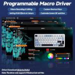 AULA S75 PRO Wireless Mechanical Keyboard with Screen&Knob, Tri-Mode Hot Swappable Gaming Keyboard 75%, Pre-lubed Switches, RGB Backlit, Side Printed PBT Keycaps, Creamy Sounding Computer Keyboards