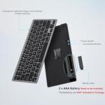 OMOTON Bluetooth Keyboard for Mac, Ultra-Slim Wireless Keyboard with Stable Connection, Compatible with iMac, iMac Pro, MacBook Pro/Air, Mac mini Laptop, Black Grey