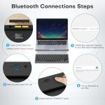 OMOTON Bluetooth Keyboard for Mac, Ultra-Slim Wireless Keyboard with Stable Connection, Compatible with iMac, iMac Pro, MacBook Pro/Air, Mac mini Laptop, Black Grey