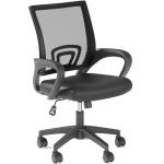 OS MOTOR Home Office Chair, Ergonomic Mid-Back Mesh Desk Chair with Lumbar Support, Adjustable Swivel Rolling Design, Comfy Armrest for Work, Study, Gaming, Vanity, Black