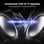 kstime Computer Speakers with Bluetooth 5.4, 14W Bass Reflex Stereo PC Speakers with 15° Tilted Design, USB Powered & AUX Inputs, Built-in Mic & Headphone Jack for Desktop, Laptop, and Phones