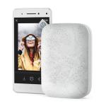 HP Sprocket Portable 2x3 Instant Photo Printer (Luna Pearl) Print Pictures on Zink Sticky-Backed Paper from Your iOS & Android Device.