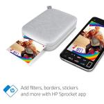 HP Sprocket Portable 2x3 Instant Photo Printer (Luna Pearl) Print Pictures on Zink Sticky-Backed Paper from Your iOS & Android Device.