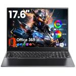 BTDD Laptop 17.6 inch, Laptop Computer with Office 365, 16GB DDR5 RAM, 640GB Storage, N95 CPU(Beat N5095), Backlit Keyboard, WiFi 6, Bluetooth 5.2, 1920x1200, 100% sRGB, for Students, Business