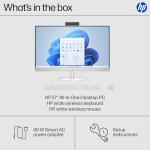 HP 27" FHD Touchscreen All-in-One Desktop Computer, 16GB DDR5 RAM 1.5TB Storage(1TB SSD and 512GB External), AMD Ryzen 5 7520U Processor, WiFi6, Wireless Keyboard & Mouse, Windows 11
