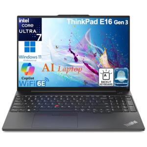 Lenovo ThinkPad E16 Gen 3 Business Laptop Computer, Intel 16-Core Ultra 7 255H (Beat i9-13900H), 32GB DDR5 RAM, 1TB PCIe SSD, 16" FHD+, WiFi 6E, Bluetooth 5.3, Webcam, Numeric Keypad, Windows 11 Pro