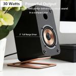 LONPOO Computer Speakers for Desktop and Laptop,30 Watts RMS Bluetooth Bookshelf Speakers with 3" Aluminium Speaker,Aux,Sold As Pair