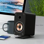 LONPOO Computer Speakers for Desktop and Laptop,30 Watts RMS Bluetooth Bookshelf Speakers with 3" Aluminium Speaker,Aux,Sold As Pair
