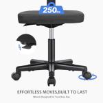 NEWBULIG Home Office Desk Chair, Armless Ergonomic Swivel Computer Chair with Wheels, Adjustable Height and Low-Back Mesh Design, Rolling Chair with Lumbar Support and Comfortable Seat, Black