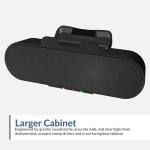 Cyber Acoustics USB & Bluetooth Speaker Bar (CA-2890PRO) USB Powered with Speakerphone for PC and Bluetooth to Connect to Smartphones, Clamps to Monitors up to 2 Inches Thick, 20 Watts