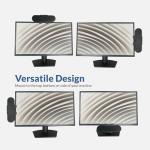 Cyber Acoustics USB & Bluetooth Speaker Bar (CA-2890PRO) USB Powered with Speakerphone for PC and Bluetooth to Connect to Smartphones, Clamps to Monitors up to 2 Inches Thick, 20 Watts