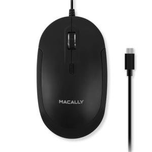 Macally Wired USB C Mouse for Mac and PC - Slim, Quiet, and Reliable - 4 DPI Mode Type C for Laptop, MacBook Pro/Air, iMac - Wired Mice USBC