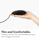 Macally Wired USB C Mouse for Mac and PC - Slim, Quiet, and Reliable - 4 DPI Mode Type C for Laptop, MacBook Pro/Air, iMac - Wired Mice USBC