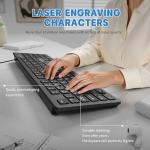 MIKUSO Wired Russian USB Keyboard with Cyrillic Letters English ЙЦУКЕН Layout- Full Size Design with Number Pad,Suitable for Russian Translation, Self-Study, Academic Research,Non Worn Characters