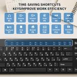 MIKUSO Wired Russian USB Keyboard with Cyrillic Letters English ЙЦУКЕН Layout- Full Size Design with Number Pad,Suitable for Russian Translation, Self-Study, Academic Research,Non Worn Characters