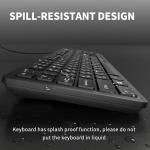 MIKUSO Wired Russian USB Keyboard with Cyrillic Letters English ЙЦУКЕН Layout- Full Size Design with Number Pad,Suitable for Russian Translation, Self-Study, Academic Research,Non Worn Characters