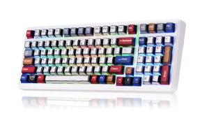 Aula F99 Mechanical Gaming Keyboard, Wireless Creamy Keyboard Hot Swappable Custom Bluetooth Computer Keyboards, Tri-Mode BT5.0/2.4GHz/USB-C, Pre-lubed Linear Switches, RGB Backlit, Gasket Structure