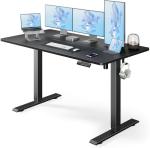 Marsail Electric Standing Desk, Adjustable Height Stand up Desk, 55 x 24 Inches Sit Stand Home Office Desk, Computer Desk, Black