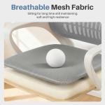 DUMOS Home Office Computer Chair - Ergonomic Mid Back Desk with Lumbar Support and Rocking Mode, Height Adjustable with Fixed Armrest, for Conference Meeting Room, 360° Swivel, Adults, Grey