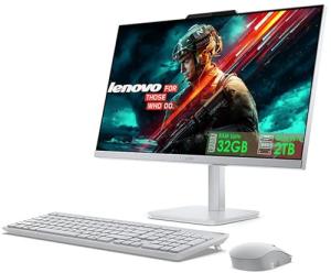 Lenovo 24'' All in One Desktop with Office 365 for The Web, Intel Ultra-Fast 4-Core, Full HD Display, 16GB RAM, 1TB Storage(512GB SSD & 512GB External Drive), Wi-Fi 6, Win 11, Wireless KB & Mouse