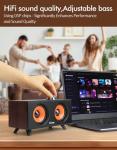 cinnkeyi 【2026 Update】 USB 2.1 Computer Speakers with Subwoofer, 3.5mm/USB Input Pc Speakers with Subwoofer, PC/Line-in/Bluetooth Modes, Stereo Sound Ideal for Desktops and Laptops