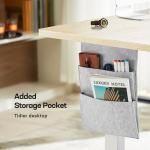 Marsail 48x24 Electric Standing Desk - Adjustable Height Computer Desk with Memory Presets, Storage Bag & Cable Management for Home Office & Gaming Workstations