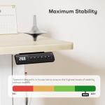 Marsail 48x24 Electric Standing Desk - Adjustable Height Computer Desk with Memory Presets, Storage Bag & Cable Management for Home Office & Gaming Workstations