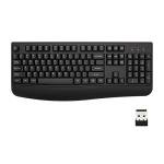 EDJO Wireless Keyboard, 2.4G Ergonomic Full Size Wireless Computer Keyboard with Wrist Rest for Windows, Mac OS Desktop/Laptop/PC（Black）