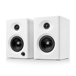 NSY Audio Computer Speakers for Desktop PC, 60W Bluetooth Surround Sound Speakers with Bass, Compact Active Bookshelf Speakers for Office, Monitors, Laptop, Gaming, TV, Gifts (White, Pair)