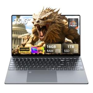 KUMNOSAL 2025 Laptop Computer,15.6 inch Gaming Laptop, Ryzen 5 7430U, Radeon Graphics, 16 GB RAM,1TB SSD, Wi-Fi 5, Long Battery Life, Win 11 Pro & Offic, Backlit Keyboard,ryzen 5 laptops
