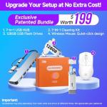 HP Business All-in-One Desktop Computer, 21.5" FHD Display, 16 GB RAM, 1 TB SSD, Intel Celeron J4025, Intel UHD Graphics 600, Webcam, Wi-Fi 6, HDMI, Wired Mouse & KB, Windows 11 Pro, w/Accessories