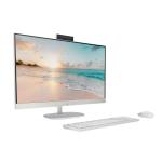 HP 27" FHD Touchscreen All-in-One Desktop Computer, Quad-Cores Ryzen 5 7520U, Windows 11, Wireless Keyboard & Mouse, Silver (AMD Ryzen 5, 16GB RAM | 2TB SSD)