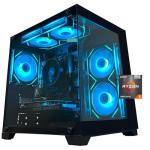 SKYESEV Gaming Desktop Computer PC,AMD Ryzen 5 5600,RTX3050 6GB,32GB RAM and 1TB M.2 NVMe PCle,ARGB Fan,WiFi,Game Design Office Console,Sea View Room,Prebuilt Gaming PC Tower