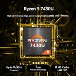 KUMNOSAL 2025 Laptop Computer,15.6 inch Gaming Laptop, Ryzen 5 7430U, Radeon Graphics, 16 GB RAM,1TB SSD, Wi-Fi 5, Long Battery Life, Win 11 Pro & Offic, Backlit Keyboard,ryzen 5 laptops