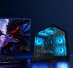 SKYESEV Gaming Desktop Computer PC,AMD Ryzen 5 5600,RTX3050 6GB,32GB RAM and 1TB M.2 NVMe PCle,ARGB Fan,WiFi,Game Design Office Console,Sea View Room,Prebuilt Gaming PC Tower