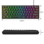 MageGee Mini 60% Gaming Keyboard, RGB Backlit 61 Key Ultra-Compact Keyboard, TS91 Ergonomic Waterproof Mechanical Feeling Office Computer Keyboards for PC, MAC, PS4, Xbox ONE Gamer(Black)