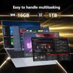 KUMNOSAL 2025 Laptop Computer,15.6 inch Gaming Laptop, Ryzen 5 7430U, Radeon Graphics, 16 GB RAM,1TB SSD, Wi-Fi 5, Long Battery Life, Win 11 Pro & Offic, Backlit Keyboard,ryzen 5 laptops