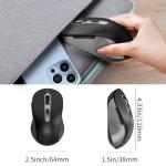 Wireless Mouse for Laptop, PC, Chromebook, Mac, MacBook, Silent Wireless Mouse with USB Nano Receiver, Side Button, 2400 DPI, Anti Slip Roller, 6 Button Ergonomics Cordless Computer Mice - Black Gray