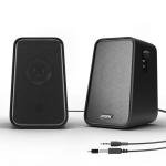 ROSON Computer Speaker, Compact Size Speaker with Headphone Jack, Enhanced Bass and Volume Control, Stereo 2.0 USB Powered 3.5mm Aux Multimedia Speakers for Laptop/Desktop/Tablets/Phone