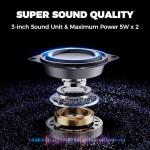 ROSON Computer Speaker, Compact Size Speaker with Headphone Jack, Enhanced Bass and Volume Control, Stereo 2.0 USB Powered 3.5mm Aux Multimedia Speakers for Laptop/Desktop/Tablets/Phone