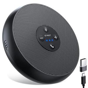 EMEET USB Speakerphone, M1A Zoom Certified AI Mics 360°Voice Pickup USB Type C-A Plug&Play Computer Speakers with Microphone, Fast Mute Noise Reduction Echo Cancellation for 5-8 People for Zoom Teams