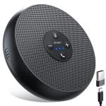 EMEET USB Speakerphone, M1A Zoom Certified AI Mics 360°Voice Pickup USB Type C-A Plug&Play Computer Speakers with Microphone, Fast Mute Noise Reduction Echo Cancellation for 5-8 People for Zoom Teams