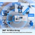 EMEET USB Speakerphone, M1A Zoom Certified AI Mics 360°Voice Pickup USB Type C-A Plug&Play Computer Speakers with Microphone, Fast Mute Noise Reduction Echo Cancellation for 5-8 People for Zoom Teams