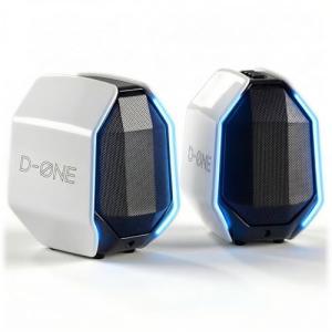 IBALL·BOX Computer Speakers for Desktop PC, Gaming PC Speakers for Desktop – USB-C, Bluetooth 5.3, 3.5mm AUX, AC Powered External Audio with Rich Stereo bass, Laptop/Mac, RGB Lights, White, 30W