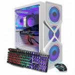 STGAubron Gaming PC Computer Desktop, AMD Ryzen 5 5500 up to 4.2GHz, GeForce RTX 3050 6G,16G DDR4, 1T SSD, WiFi 6 & BT 5.0, RGB Fan x6, Windows 11 Home,White