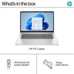 HP 17.3" FHD Display, Free Microsoft Office 2024 Lifetime License, Copilot AI Chat, 8GB LPDDR5 RAM, 512GB SSD, AMD Ryzen 5 Processor, Webcam, Numeric Keypad, Long Battery Life, Windows 11 Pro,Silver
