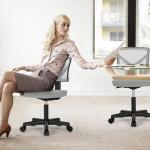 Sweetcrispy Office Desk Chair, Ergonomic Low-Back Mesh Rolling Work Swivel Chairs with Wheels, Armless Comfortable Seat Lumbar Support for Home, Bedroom, Study, Student, Adults,Classic Grey