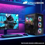 STGAubron Gaming PC Desktop Computer, Radeon RX 590 8G, Intel Core i7 up to 3.9G, 32GB RAM, 1TB SSD, WiFi 6, BT 5.0, RGB Fan x4, Windows 11 Home