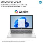 HP 17.3" FHD Display, Free Microsoft Office 2024 Lifetime License, Copilot AI Chat, 8GB LPDDR5 RAM, 512GB SSD, AMD Ryzen 5 Processor, Webcam, Numeric Keypad, Long Battery Life, Windows 11 Pro,Silver